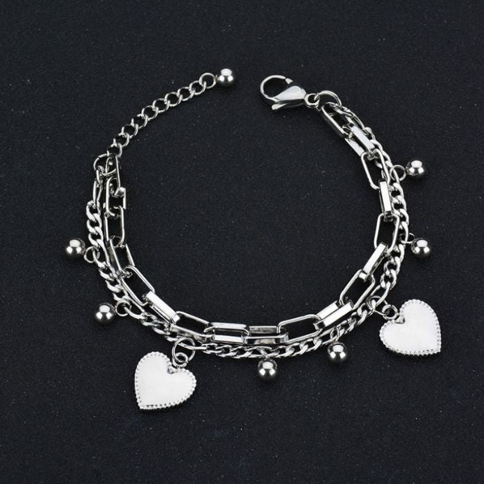    edelstahlarmband-damen-316l-edelstahl-neue-mode-luxus-schmuck-bohemia-2-schicht-ball-liebhaber-liebe-herz-charme-dicke-kette-armband