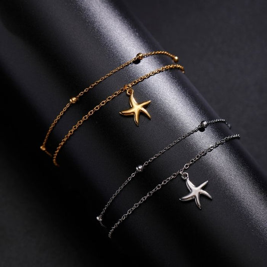 edelstahlarmband-damen-niedlicher-seestern-doppelschicht-perlenketten-armband