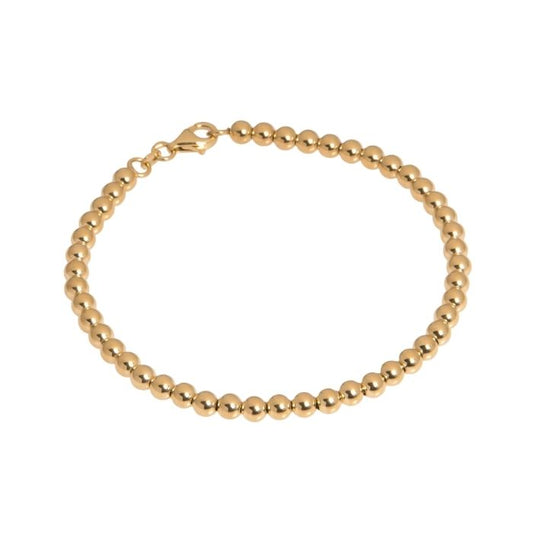 Gold Armband Damen 14 K Perlen Kugelarmband