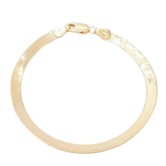 Gold Armband Damen 10 Karat Fischgrätmuster 4.5mm