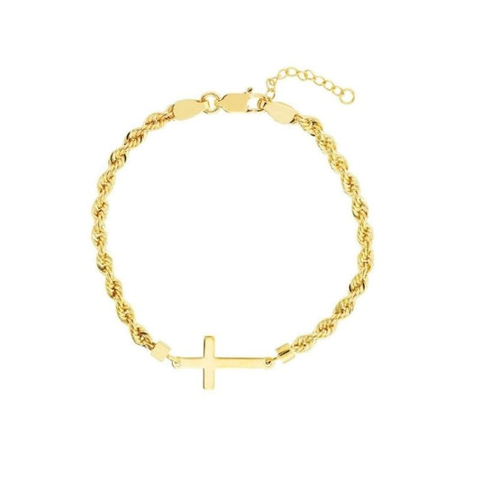 Gold Armband Damen Solid 14K 7.25 Zoll