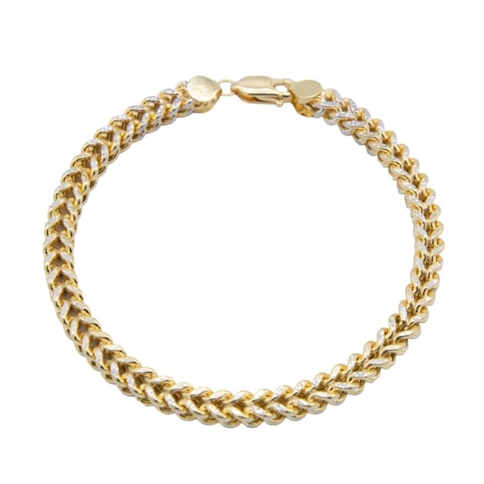 Gold Armband Damen Franco Pave