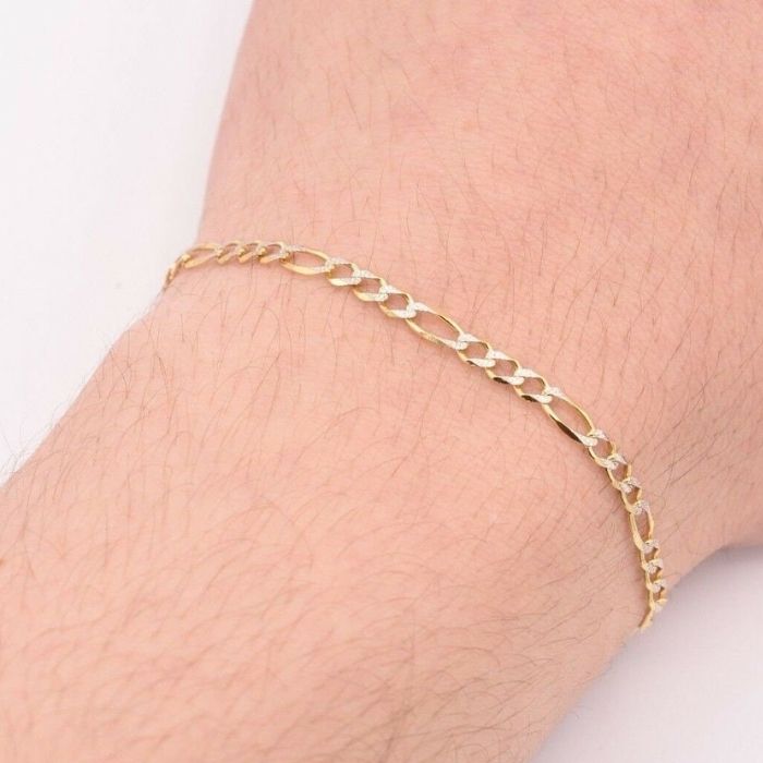 Gold Armband Herren Figaro-Gliederarmband 