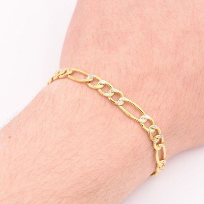 Gold Armband Damen Gliederarmband mit PavéGold Armband Herren Gliederarmband mit Pavé