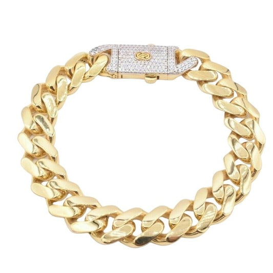 Gold Armband Herren Miami 13mm CZ Box