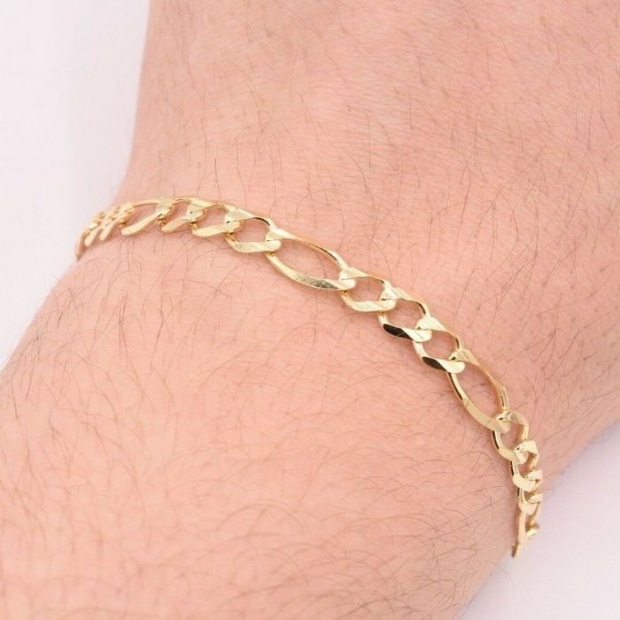 Gold Armband Herren Royal Figaro 10K