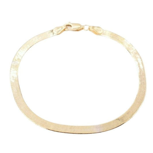 Gold Armband Damen 10 Karat Fischgrätmuster 3.7mm