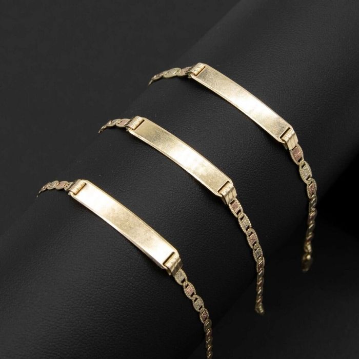 goldarmband-baby-417-karat-gold-baby-tricolour-textured-valentino-sailor-id-armband-echt-10k-tricolour-gold