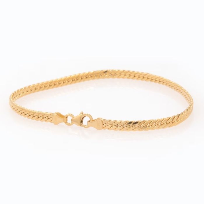 goldarmband-damen-14-karat-gold-schlangenkette-gold-585-fischgraten-armband-3.5mm-goldketten-armband