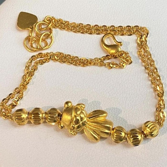    goldarmband-damen-24k-reines-gold-3d-goldfisch-gliederkette-vintage-armband-5.20-gramm