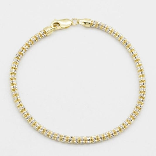 goldarmband-damen-417-diamantschliff-mattierte-kette-link-armband-real-10-karat-gelb-weiss-gold