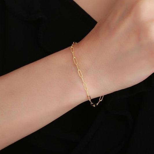 goldarmband-damen-585-14-karat-gold-mini-buroklammer-armband-2mm