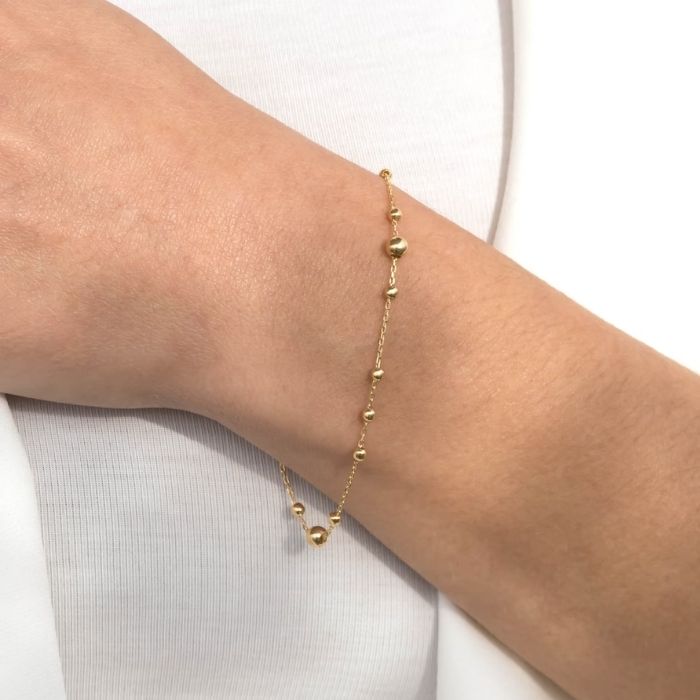 goldarmband-damen-585-echt-14-karat-gold-tautropfen-kugel-armband