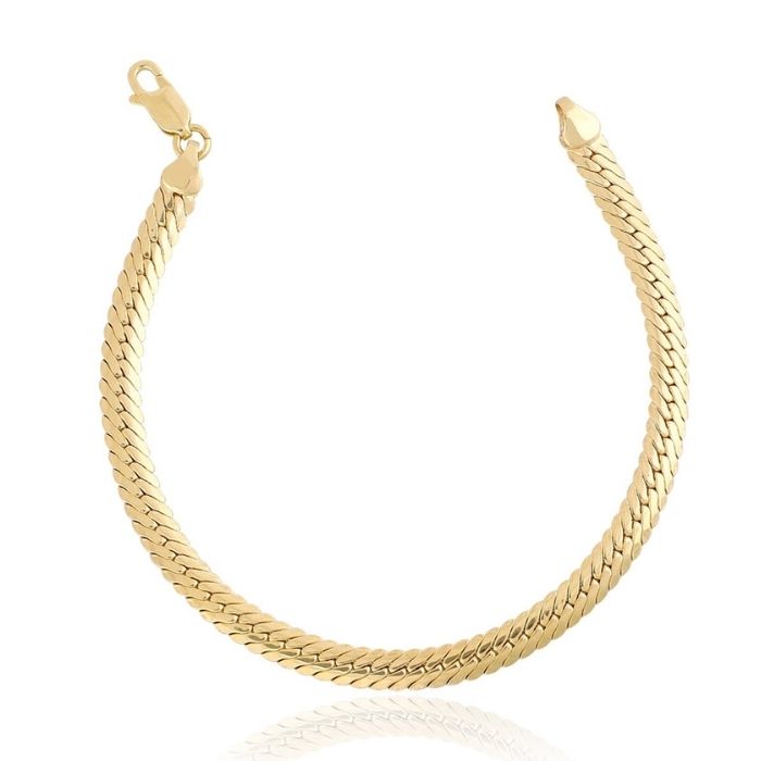 goldarmband-damen-585-echte-14-karat-gold-italienische-schlangenkette-fischgrat-kettenarmband