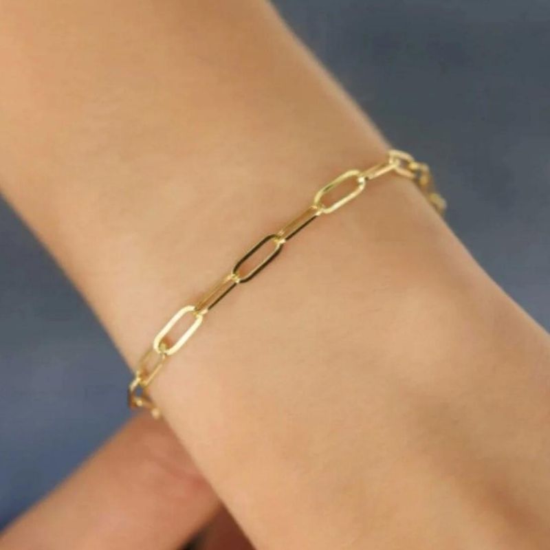 goldarmband-damen-585-echtes-14-karat-gold-papierclip-kette-armband-3.1mm