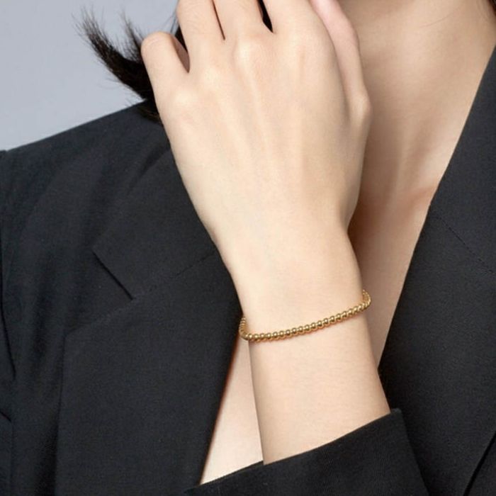 Goldarmband Damen : 18K Gold AU750 Perlen - Armband