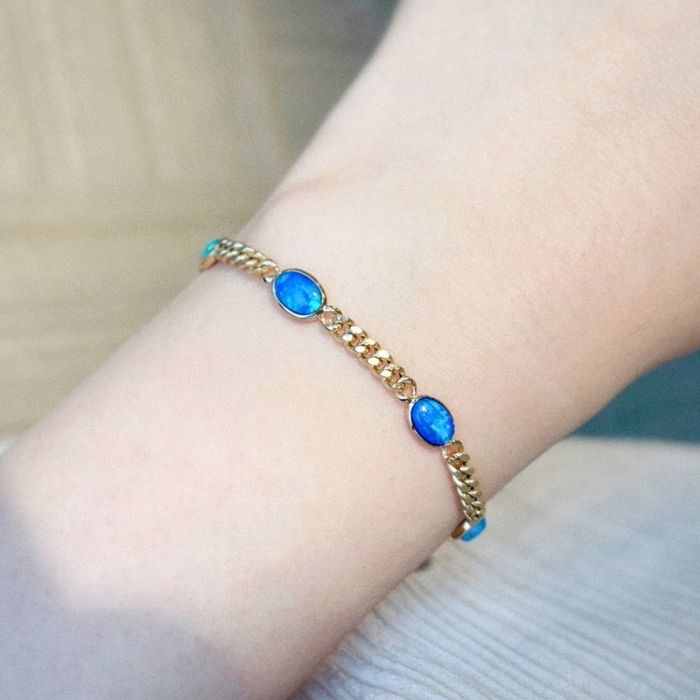 goldarmband-damen-750-naturlicher-blauer-opal-18k-gelbgold-orignal-desing-kubanisches-kettenarmband-damen