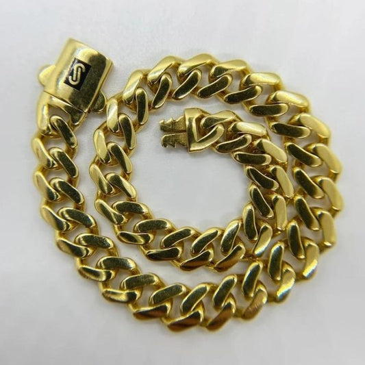       goldarmband-damen-herren-417-karat-gold-cuban-link-10k-gold-miami-cuban-plain-link-armband