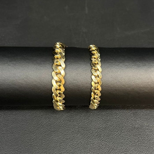     goldarmband-damen-herren-585-14-karat-gelbgold-miami-kubanisches-kettenarmband-armband-19gr-15gr