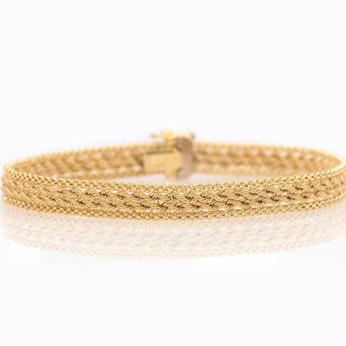 goldarmband-damen-herren-diamantgeschliffenes-gedrehtes-14-karat-gold-seilarmband