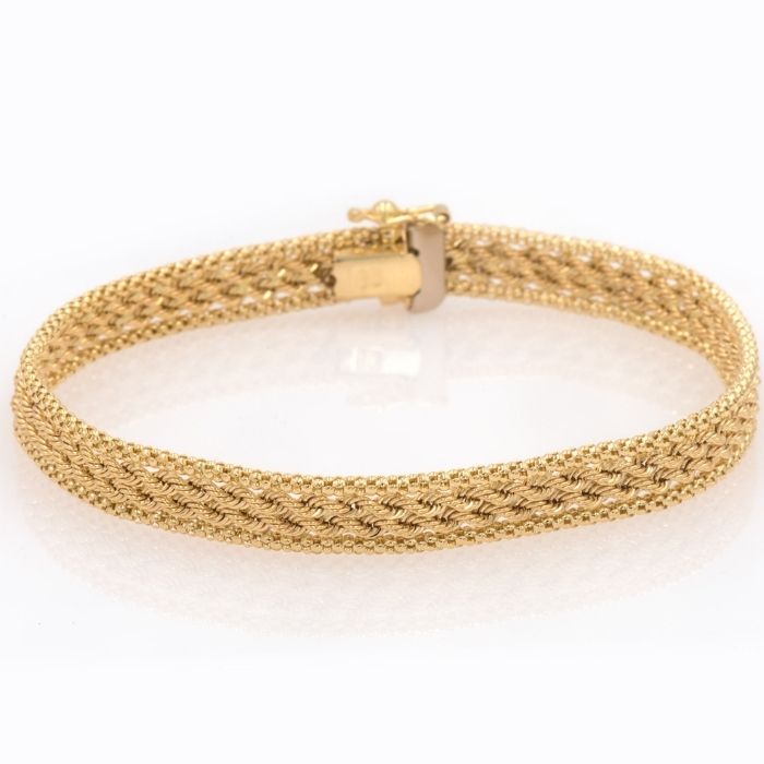 goldarmband-damen-herren-diamantgeschliffenes-gedrehtes-14-karat-gold-seilarmband