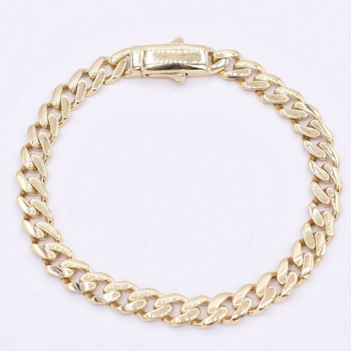 goldarmband-herren-417-karat-miami-cuban-shiny-plain-link-armband-echt-10k-gelbgold