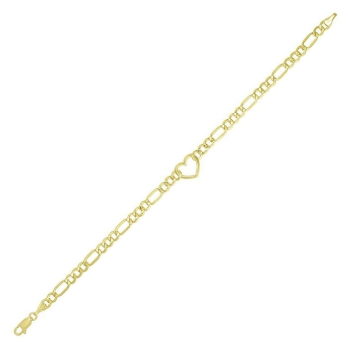 goldarmband-herren-585-figaro-kette-mit-herz-armband-mit-karabinerverschluss-echt-14k-gelbgold-7-zoll