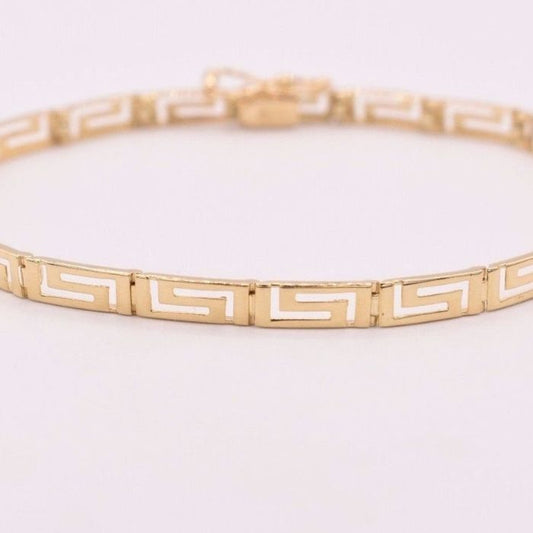  Analyzing image     goldarmband-herren-damen-585-karat-gold-open-greek-key-shiny-armband-echt-solid-14k-gelbgold