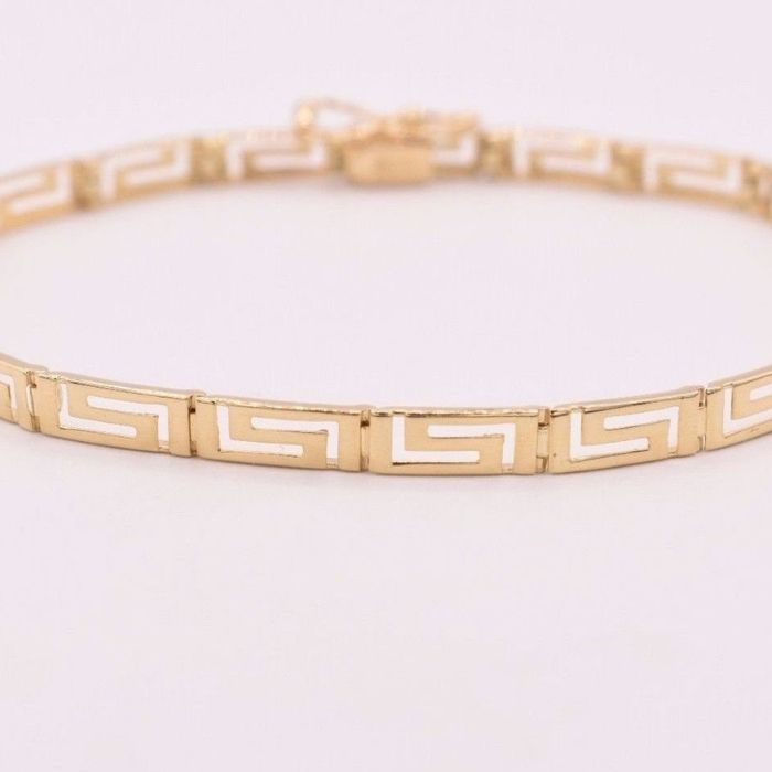  Analyzing image     goldarmband-herren-damen-585-karat-gold-open-greek-key-shiny-armband-echt-solid-14k-gelbgold