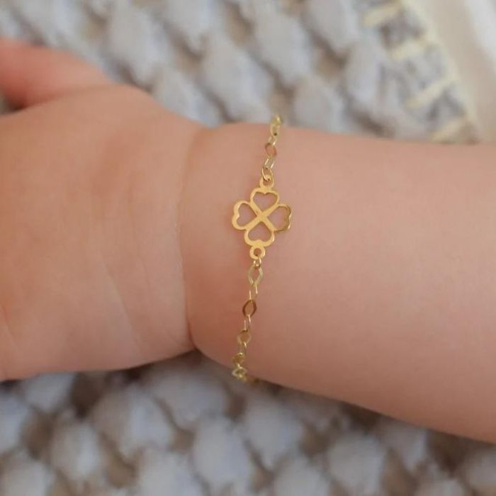 kleeblatt-armband-gold-baby-kinder-585-solid-14-karat-vierblattriges-glucksarmband-charm-verstellbares-kinderarmband