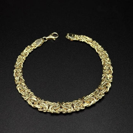 konigskette-armband-gold-herren-585-echt-14-karat-gelb-gold-byzantinische-kette-armband