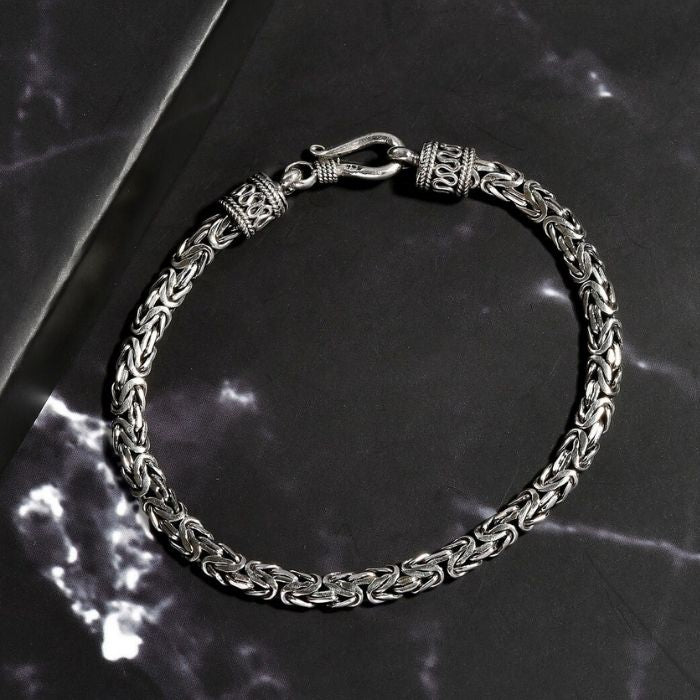 konigskette-armband-silber-herren-damen-s925-echt-oxidiertes-byzantinisches-armband-3-mm