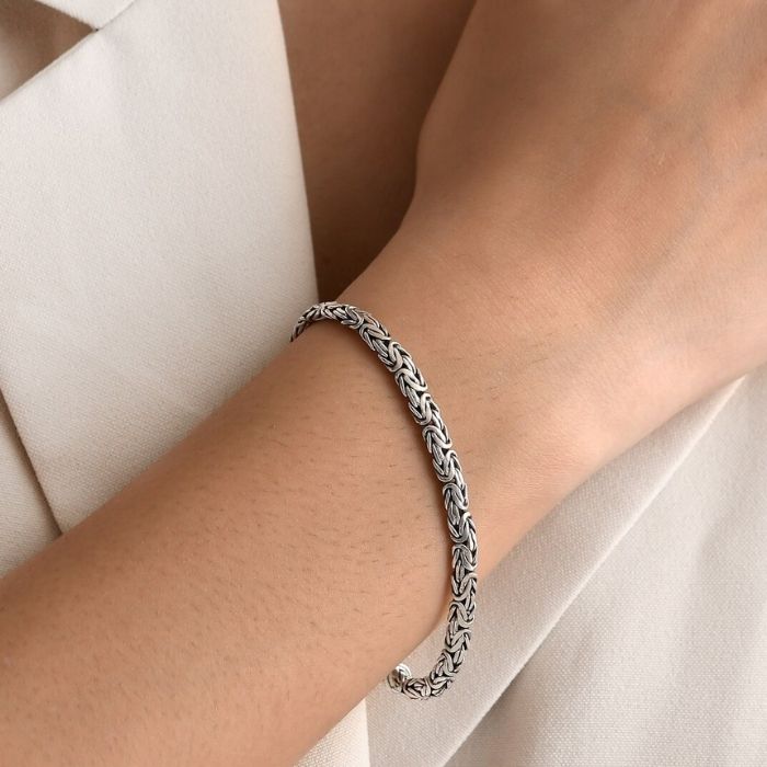 konigskette-armband-silber-herren-damen-s925-echt-oxidiertes-byzantinisches-armband-3-mm