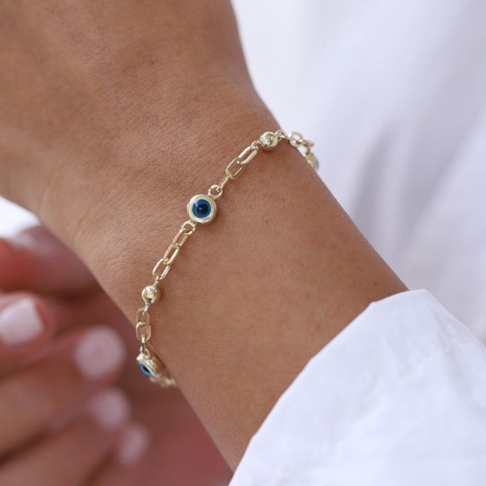 nazar-armband-gold-585-damen-14k-gold-retro-blau-glieder-armband-charm-kette