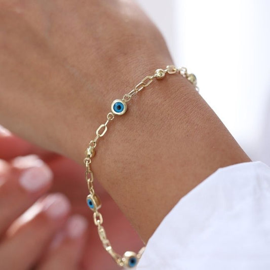 nazar-armband-gold-585-damen-14k-gold-retro-blau-glieder-armband-charm-kette