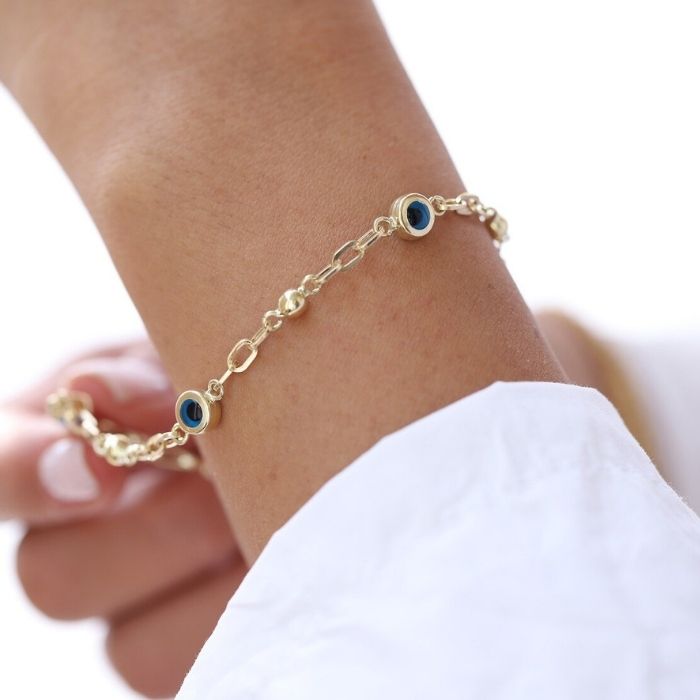 nazar-armband-gold-585-damen-14k-gold-retro-blau-glieder-armband-charm-kette