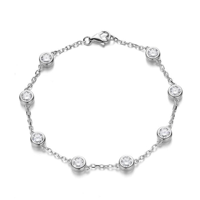 Silberarmband Damen 0.3CT Moissanit