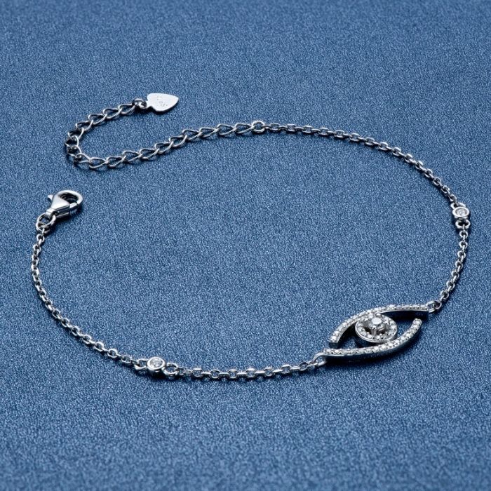 Silberarmband Damen Moissanit (0.06 ct)