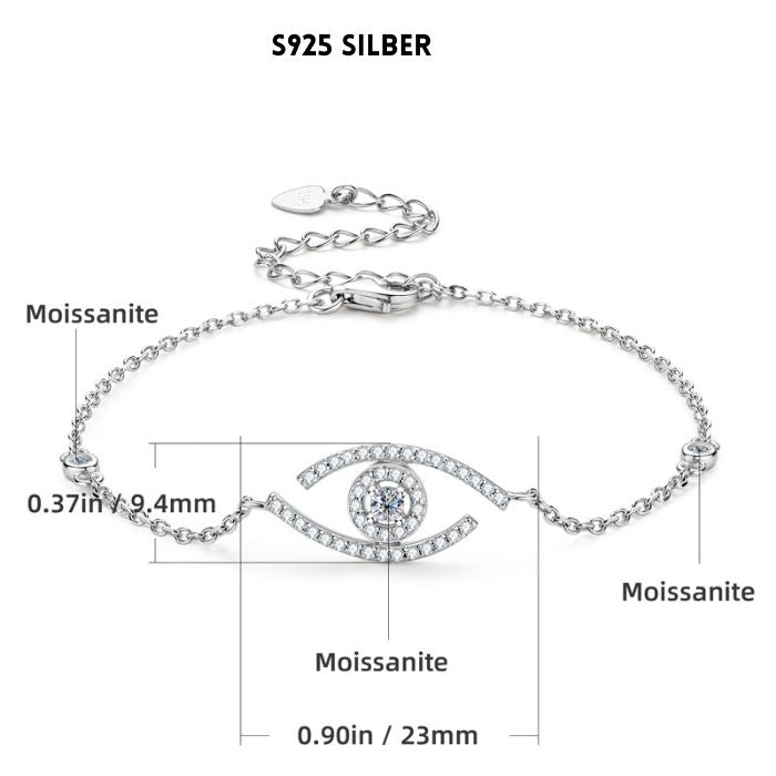 Silberarmband Damen Moissanit (0.06 ct)