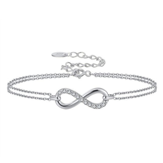 silberarmband-damen-925-sterling-silber-unendlichkeit-verstellbares-doppelkette-armband