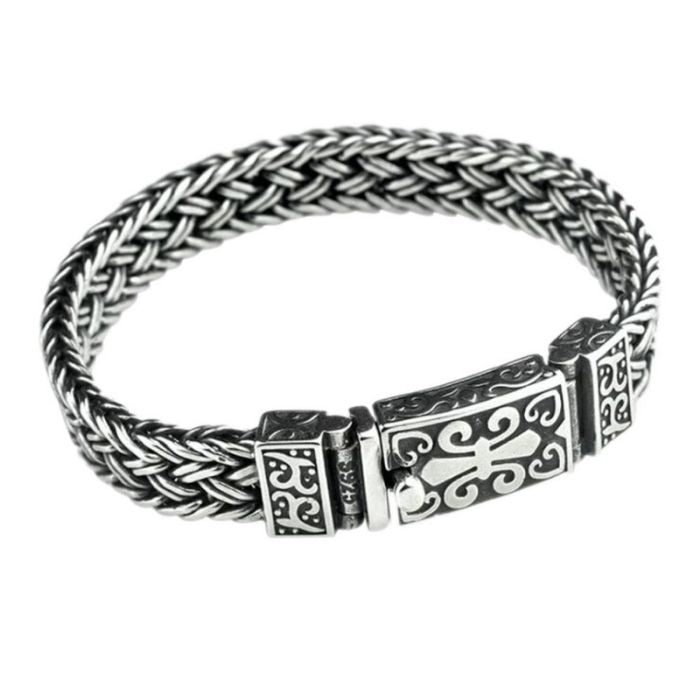    silberarmband-herren-echtes-massives-s925-reines-silber-armband-geflochtenes-armband-richter-retro-mode